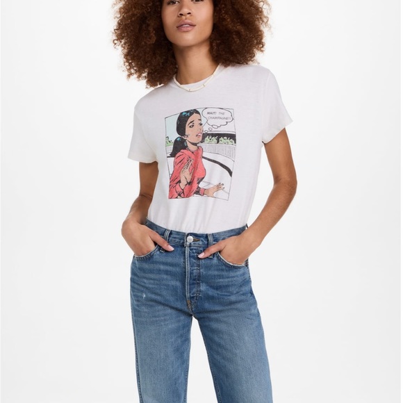 Re/done wait the champagne 70s loose graphic tee NWT - Picture 7 of 7